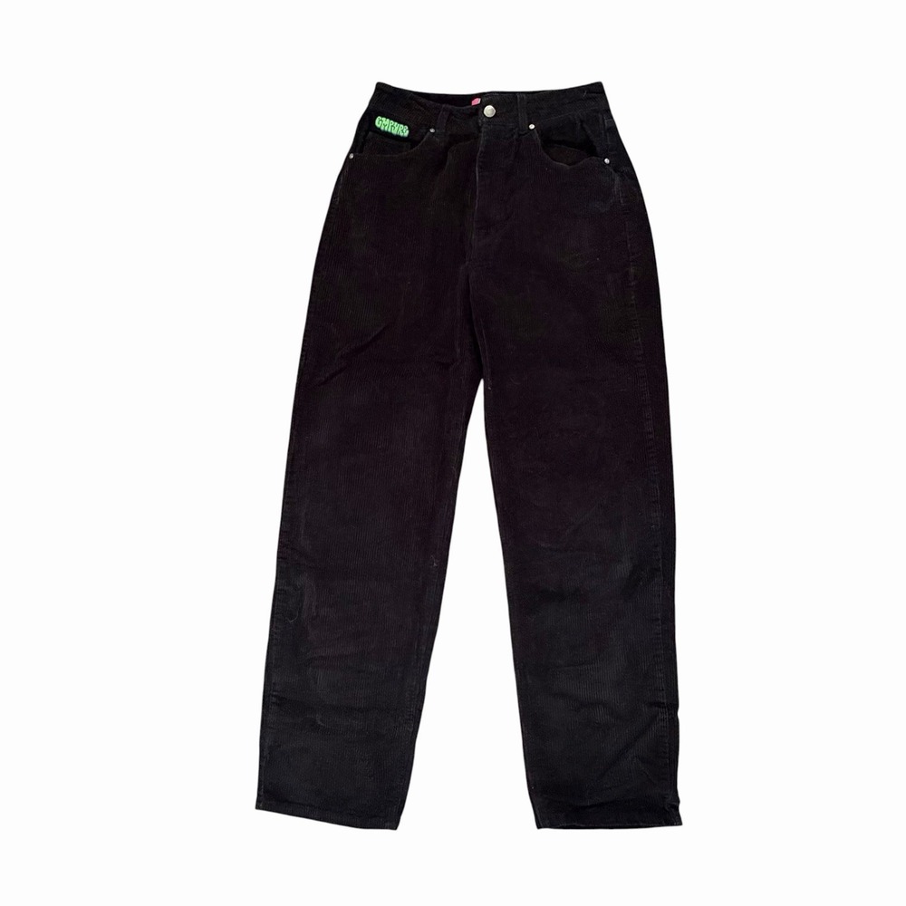 Empyre Relax Tori Corduroy Baggy Pants Women's 4 Black Loose Fit Streetwear Y2K